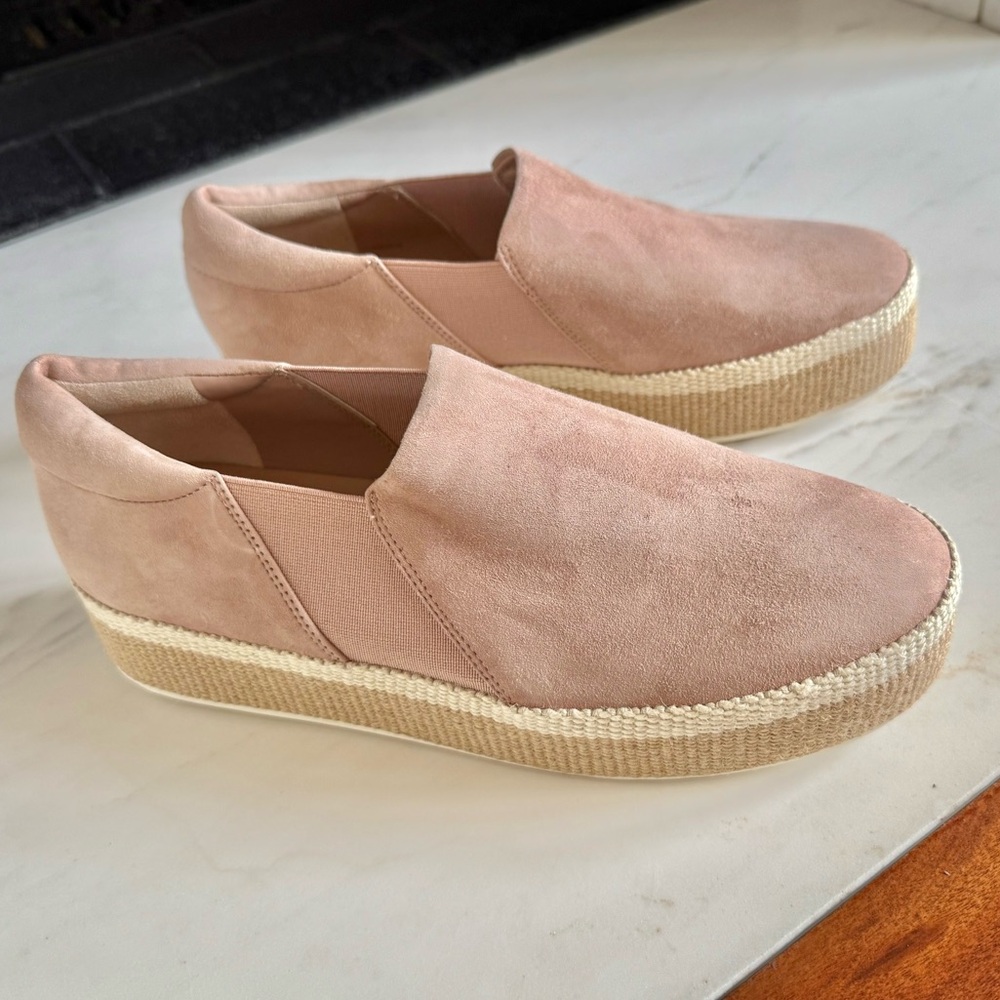 NEW ViNCE Wilden Flatform Suede Espadrille Sneakers Women's Slip-On Size 8 NWOT - Picture 2 of 14